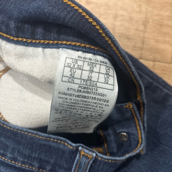 Guess Blue Denim Jeans Brit rocker slim tapered 32/32 - Picture 3 of 7